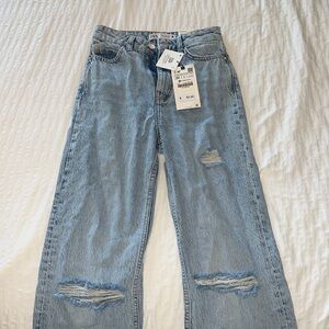 ZARA straight fit light wash jeans